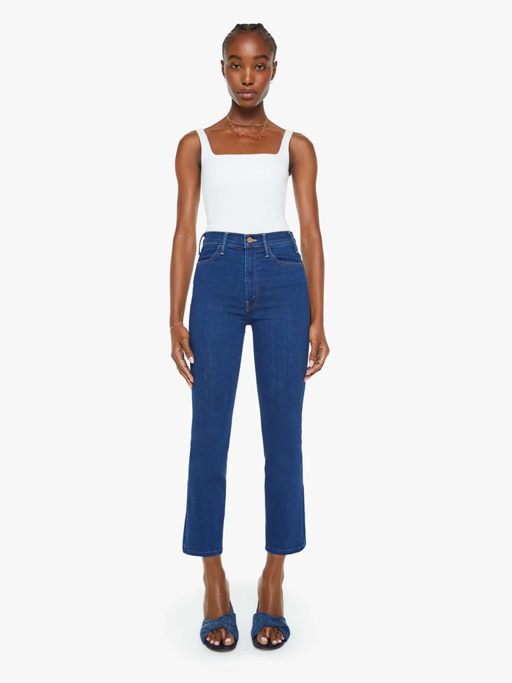 MOTHER The Hustler Ankle Jeans Size 27 NWT Coloring Outside the Lines